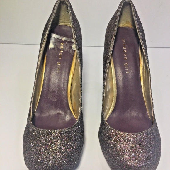 Madden Girl Fawwn Glitter Sparkle Purple Pumps - Picture 2 of 8